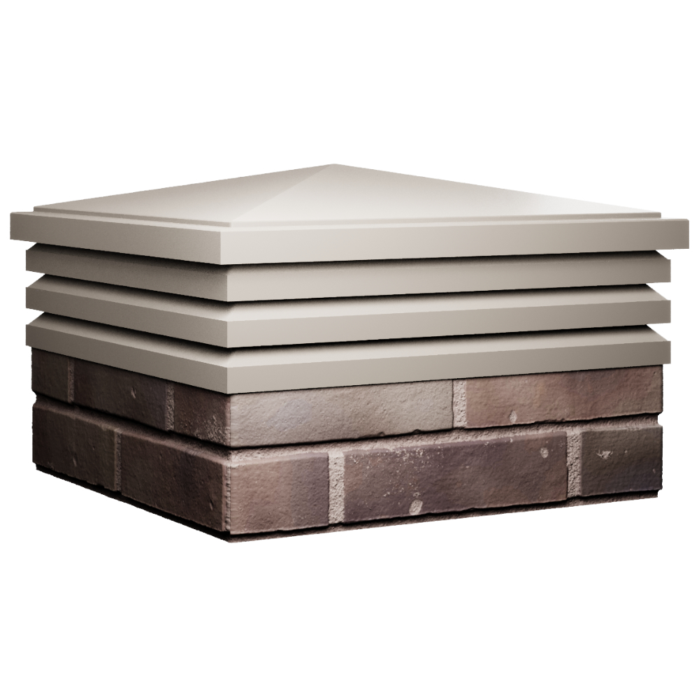 Колпак Zking Бона ХайТек Бежевый на столб 2х2 кирпича (513х513мм) в Улан-Удэ фото