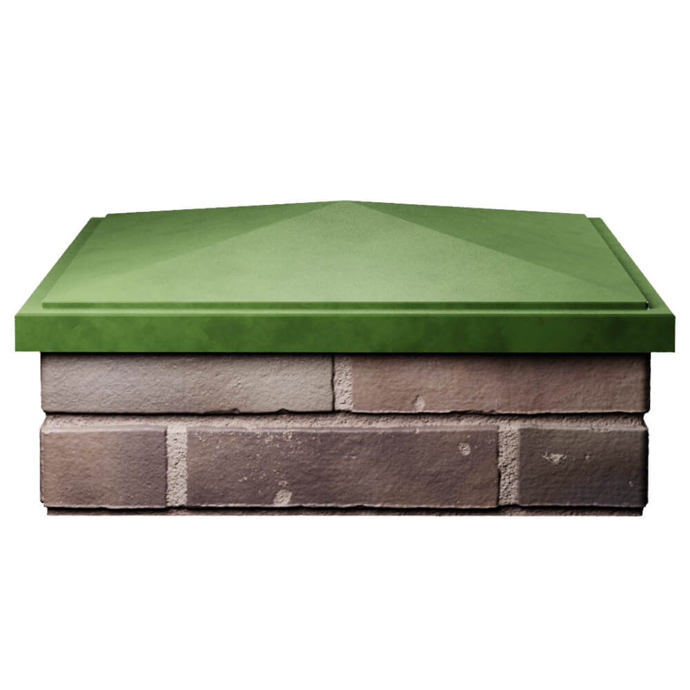 Колпак Zking БонаМоно Зеленый на столб 2х2 кирпича (515х515, 530х530мм) Улан-Удэ фото