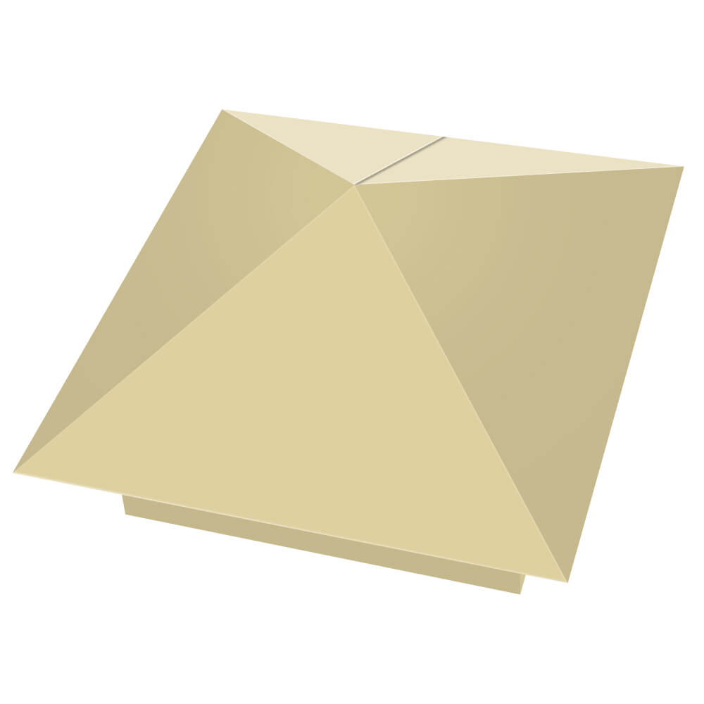 Колпак металлический 400х400мм RAL1014 Бежевый заборный Улан-Удэ фото