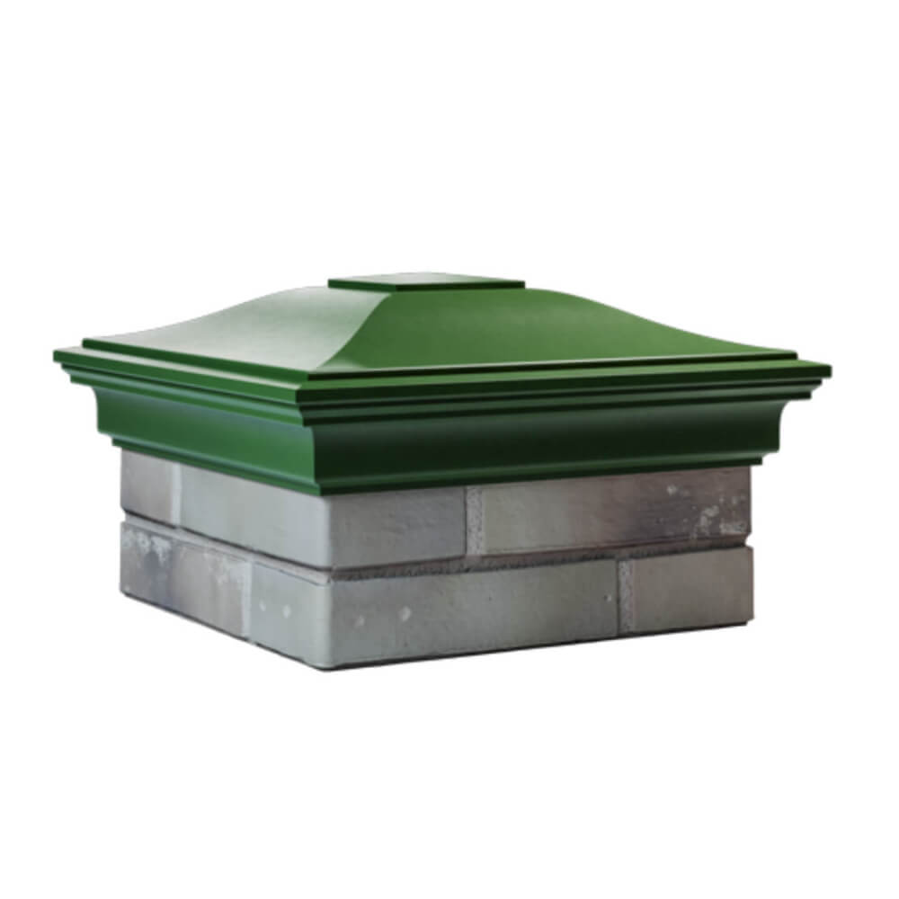 Колпак Zking Монблан Зеленый на столб 1.5х1.5 еврокирпича 0.7НФ (355х355мм) в Улан-Удэ фото