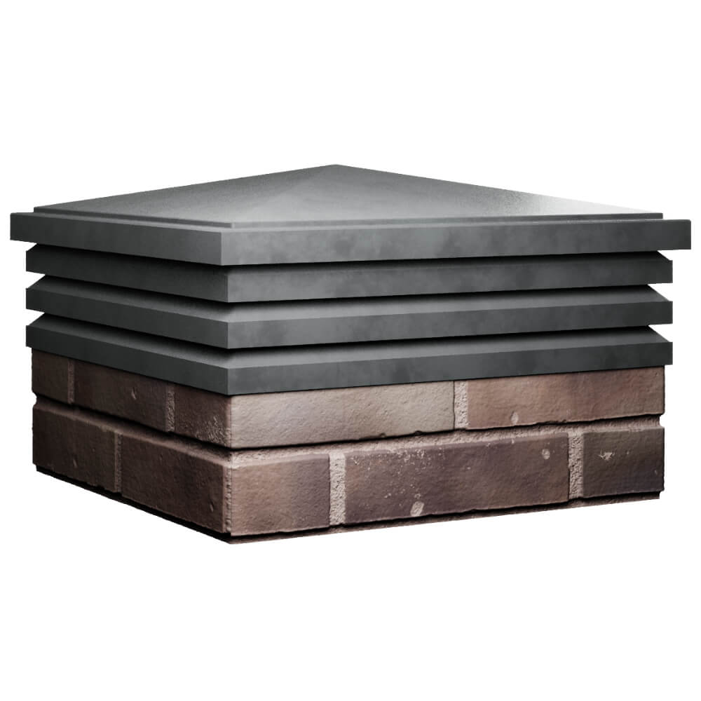 Колпак Zking Бона ХайТек Серый на столб 2х2 кирпича (513х513мм) в Улан-Удэ фото