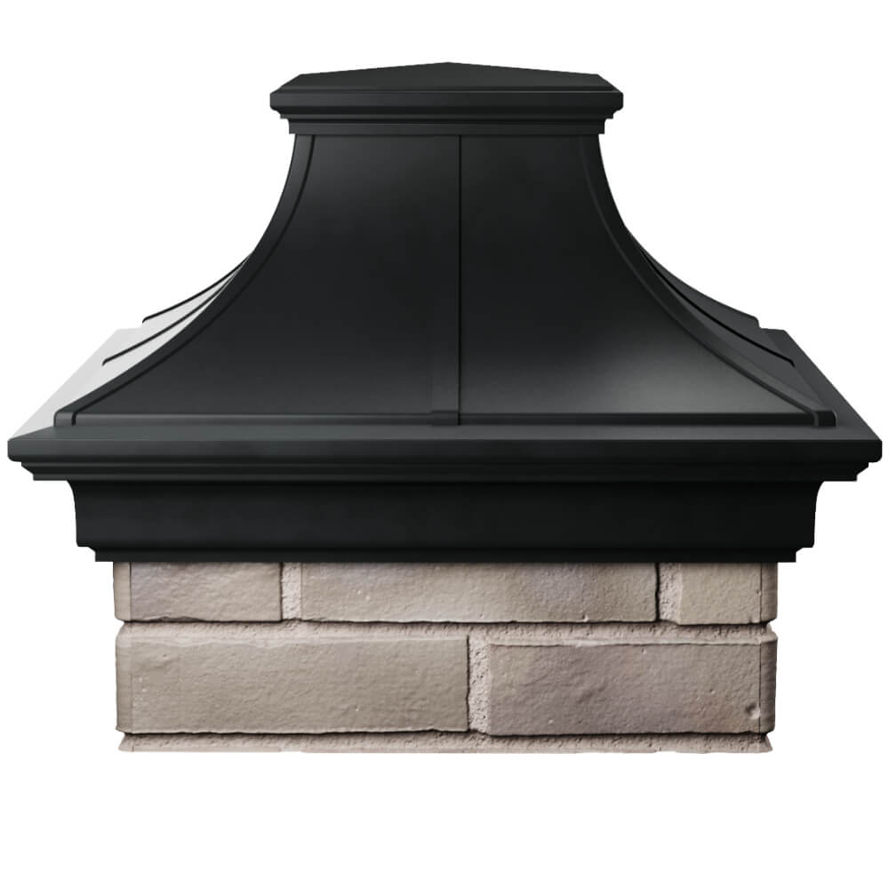 Колпак Zking Монблан Премиум Черный на столб 1.5х1.5 кирпича (385х385мм) Улан-Удэ фото