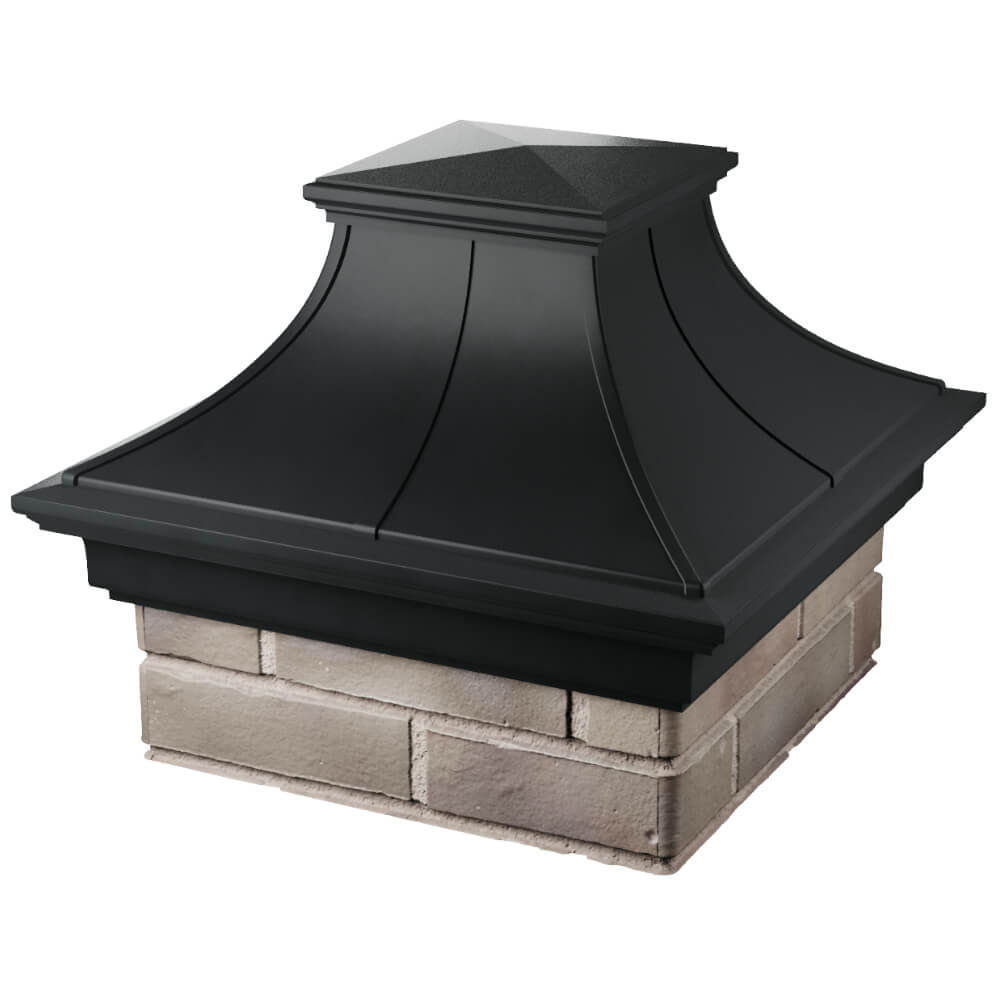 Колпак Zking Монблан Премиум Черный на столб 1.5х1.5 кирпича (385х385мм) в Улан-Удэ фото