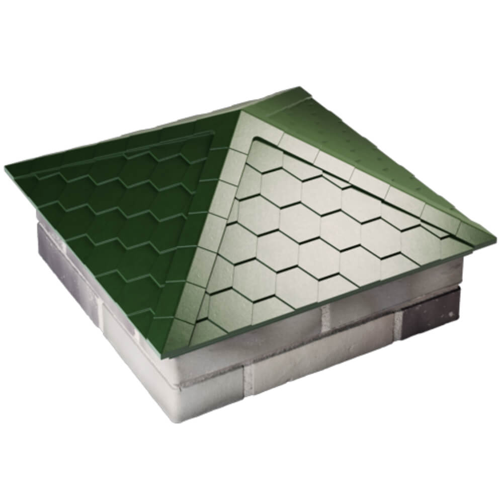 Колпак Zking Эверест Зеленый на столб 2х2 кирпича (535х535мм) Улан-Удэ фото