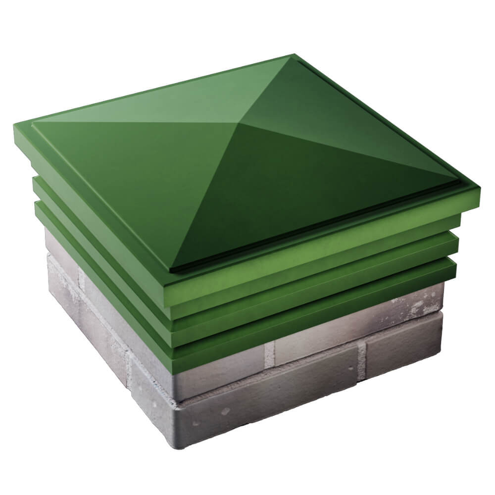 Колпак Zking Бона ХайТек Зеленый на столб 1.5х1.5 кирпича (385х385мм) в Улан-Удэ фото