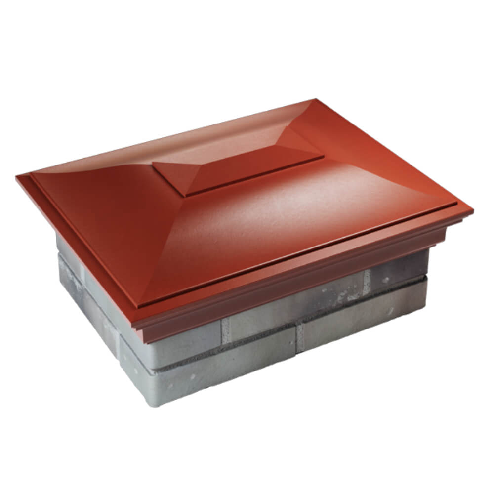 Колпак Zking Монблан Красный на столб 2х1.5 кирпича (515х385мм) Улан-Удэ фото