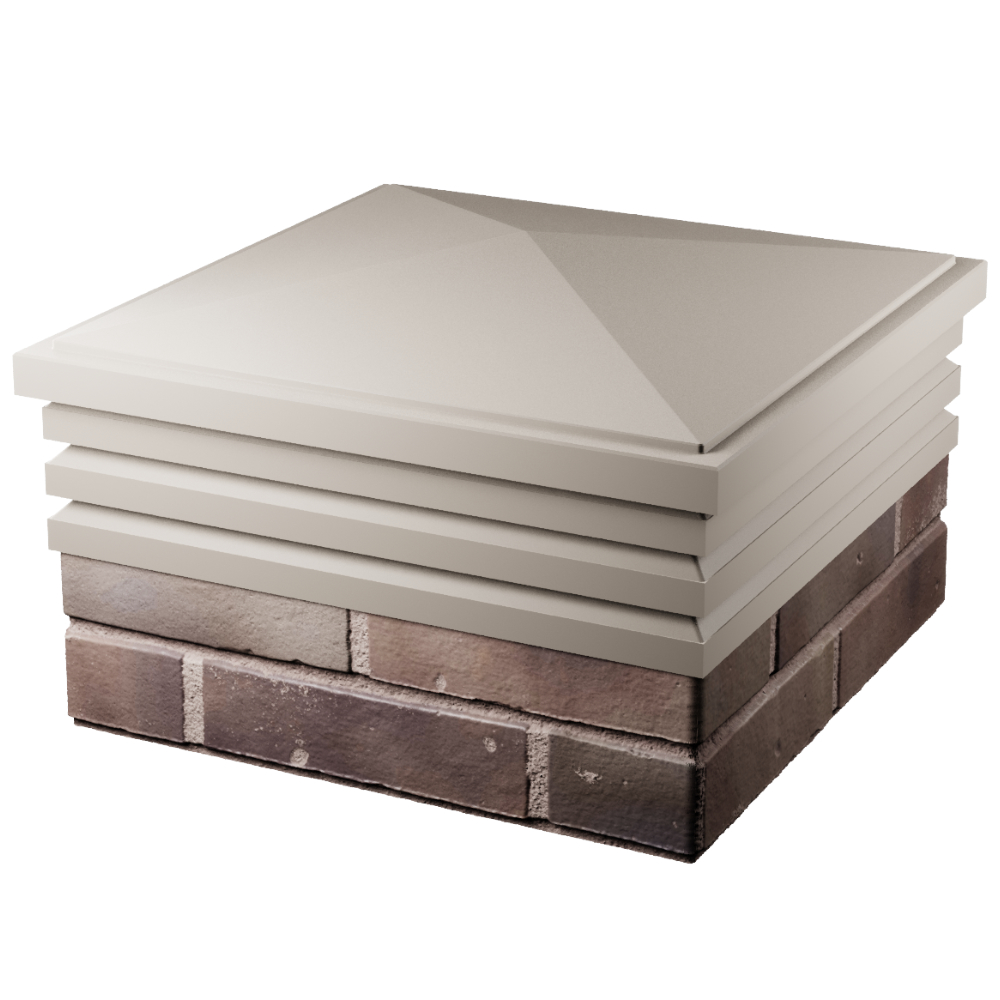 Колпак Zking Бона ХайТек Бежевый на столб 2х2 кирпича (513х513мм) в Улан-Удэ фото