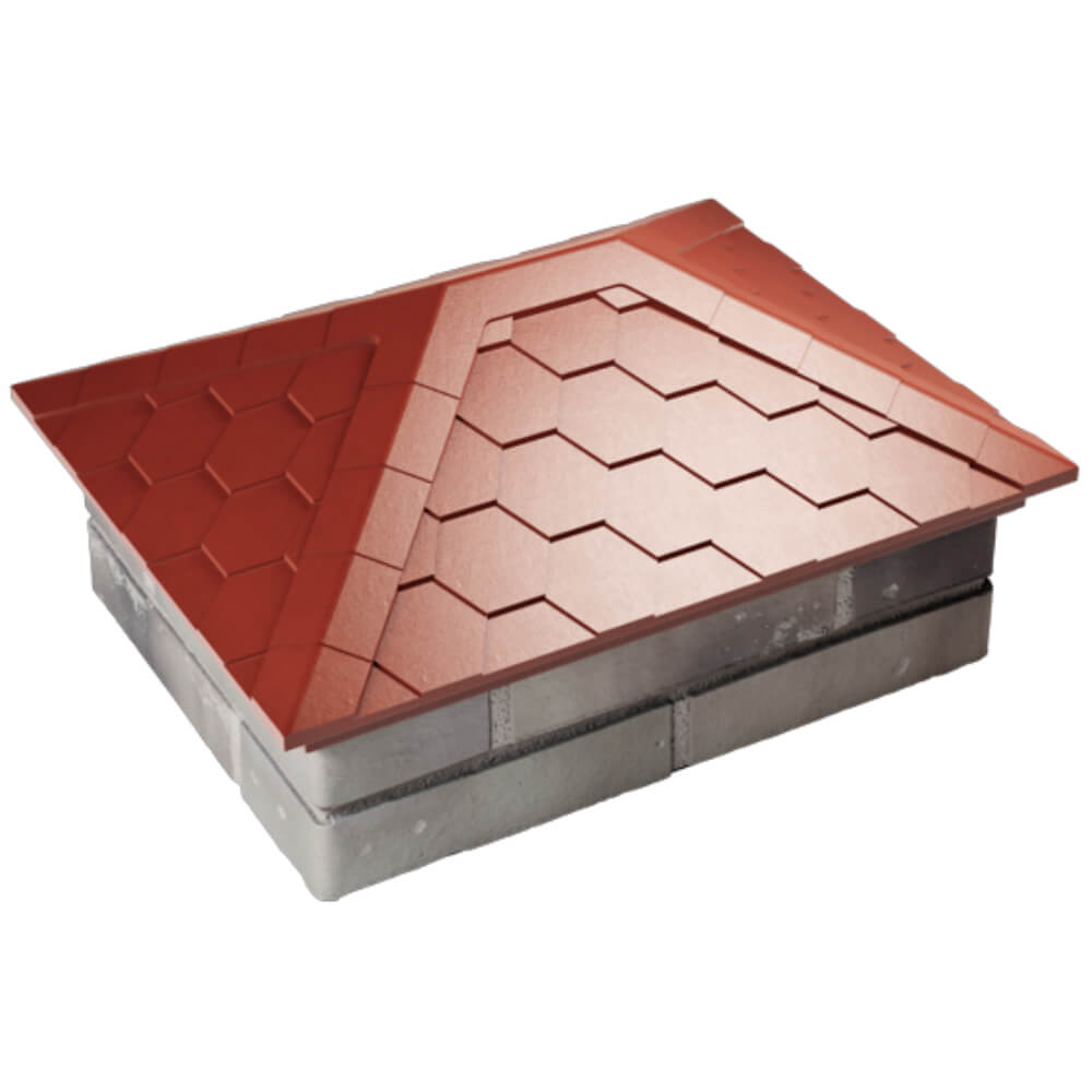 Колпак Zking Эверест Красный на столб 2х1.5 кирпича (520х390мм) Улан-Удэ фото