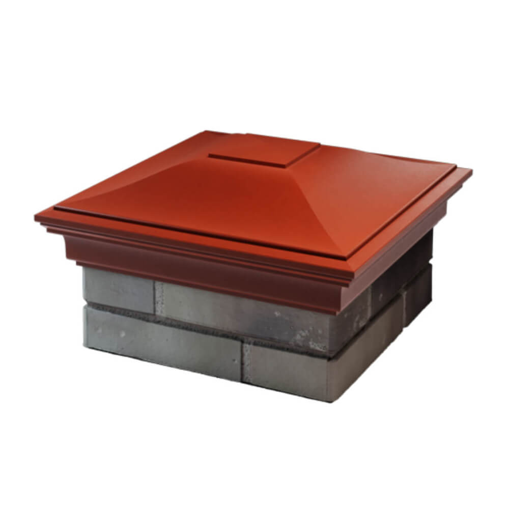 Колпак Zking Монблан Красный на столб 1.5х1.5 еврокирпича 0.7НФ (355х355мм) в Улан-Удэ фото