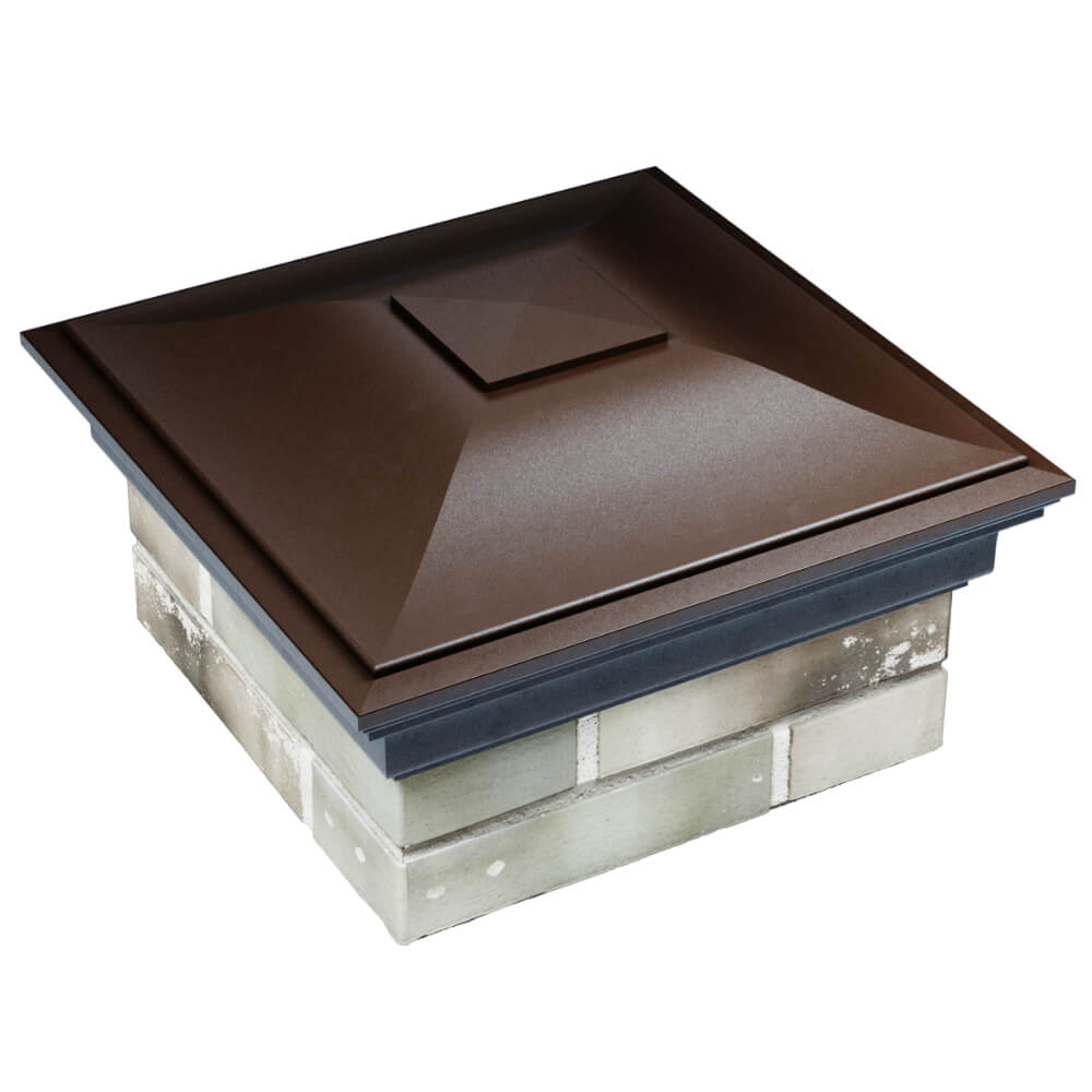 Колпак Zking Монблан Коричневый на столб 1.5х1.5 кирпича (385х385мм) в Улан-Удэ фото