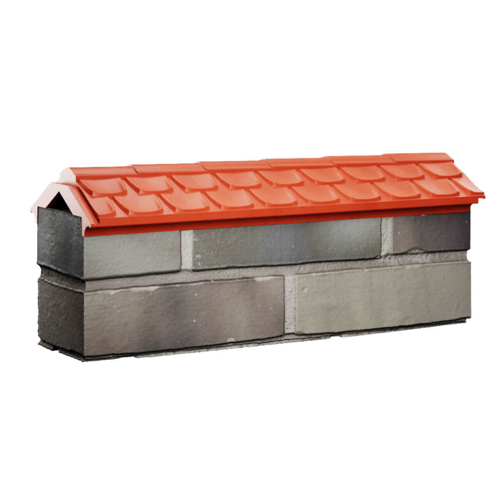 Парапет Zking Эльбрус Красный с посадкой на 0.5 кирпича (130мм) Улан-Удэ фото