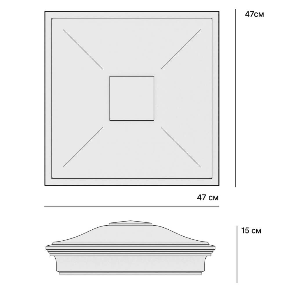Колпак Zking Монблан Коричневый на столб 1.5х1.5 кирпича (385х385мм) в Улан-Удэ фото