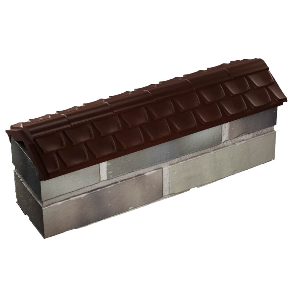 Парапет Zking Эльбрус Коричневый с посадкой на 0.5 кирпича (130мм) в Улан-Удэ фото