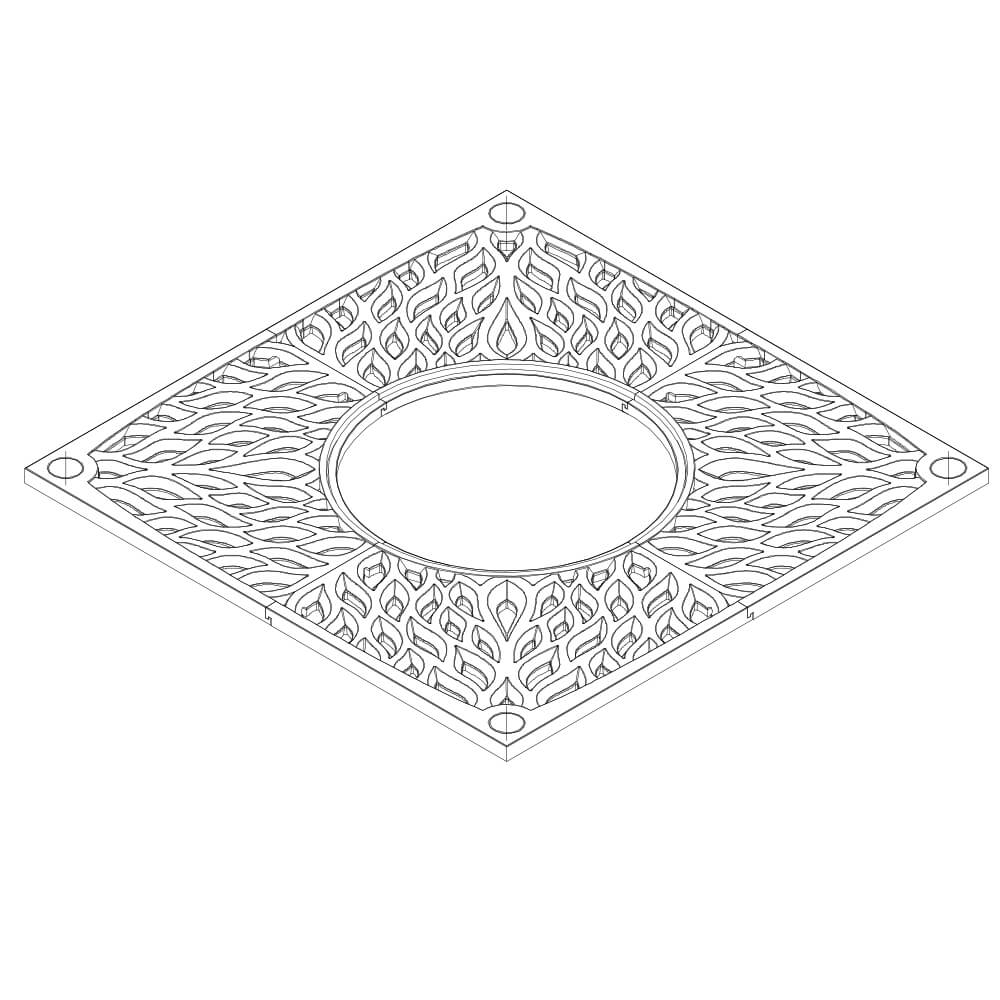 Приствольная решетка для дерева ZKING CRUST 2х2м Черная в Улан-Удэ фото