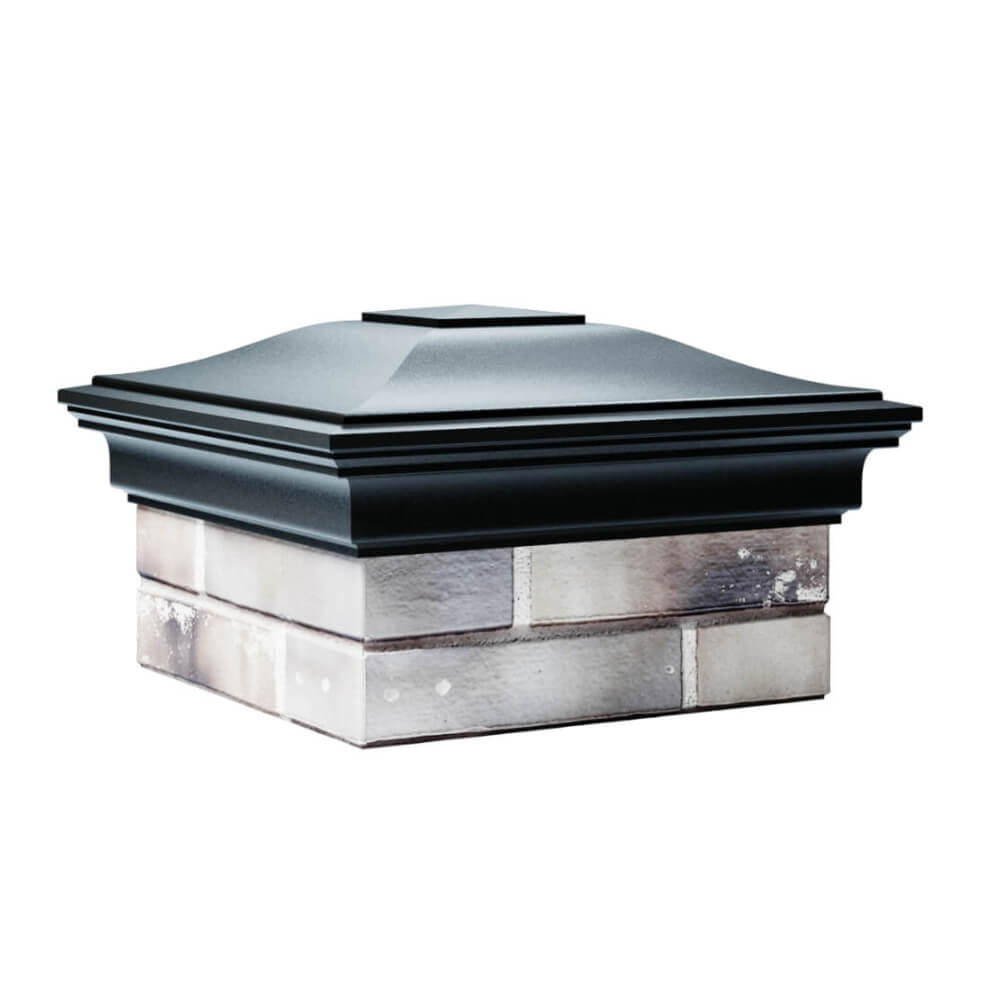 Колпак Zking Монблан Черный на столб 1.5х1.5 еврокирпича 0.7НФ (355х355мм) в Улан-Удэ фото