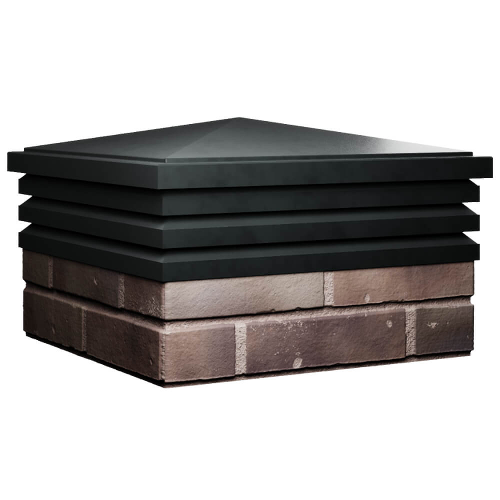 Колпак Zking Бона ХайТек Черный на столб 2х2 кирпича (513х513мм) в Улан-Удэ фото