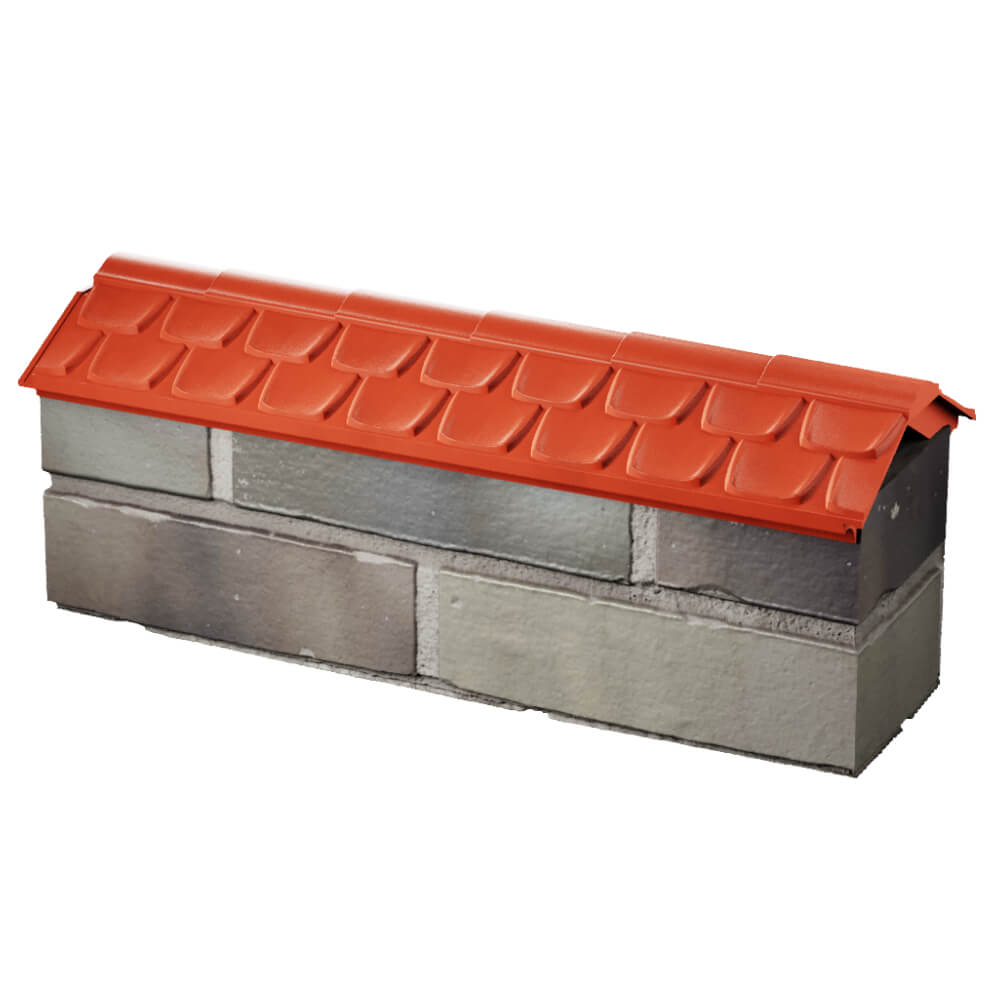 Парапет Zking Эльбрус Красный с посадкой на 0.5 кирпича (130мм) в Улан-Удэ фото