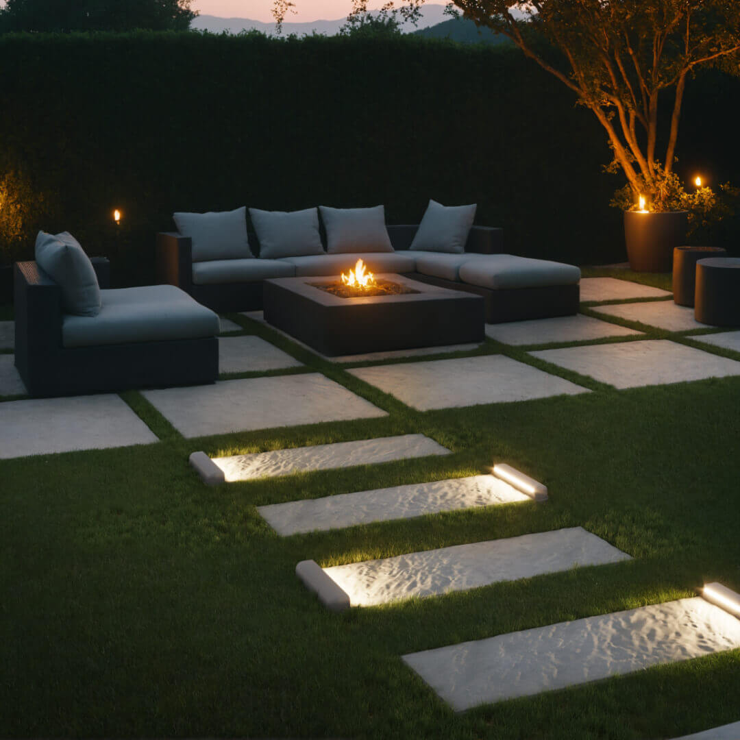 LED Светильник для шаговой плиты STONE Светлая Галька 330х75х98мм в Улан-Удэ фото