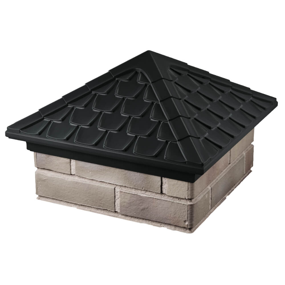 Колпак Zking Эльбрус Черный на столб 1.5х1.5 кирпича (385х385мм) в Улан-Удэ фото