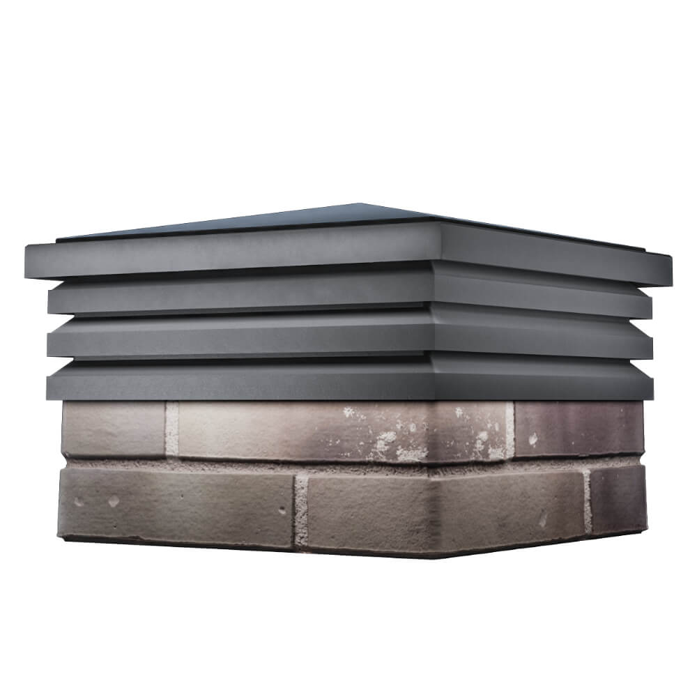 Колпак Zking Бона ХайТек Серый на столб 1.5х1.5 кирпича (385х385мм) в Улан-Удэ фото