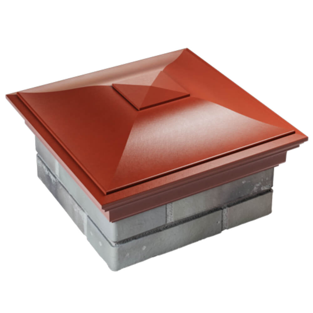 Колпак Zking Монблан Красный на столб 1.5х1.5 кирпича (385х385мм) в Улан-Удэ фото