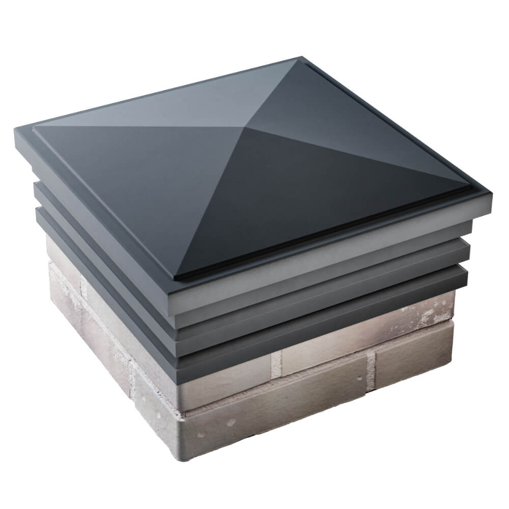 Колпак Zking Бона ХайТек Серый на столб 1.5х1.5 кирпича (385х385мм) в Улан-Удэ фото