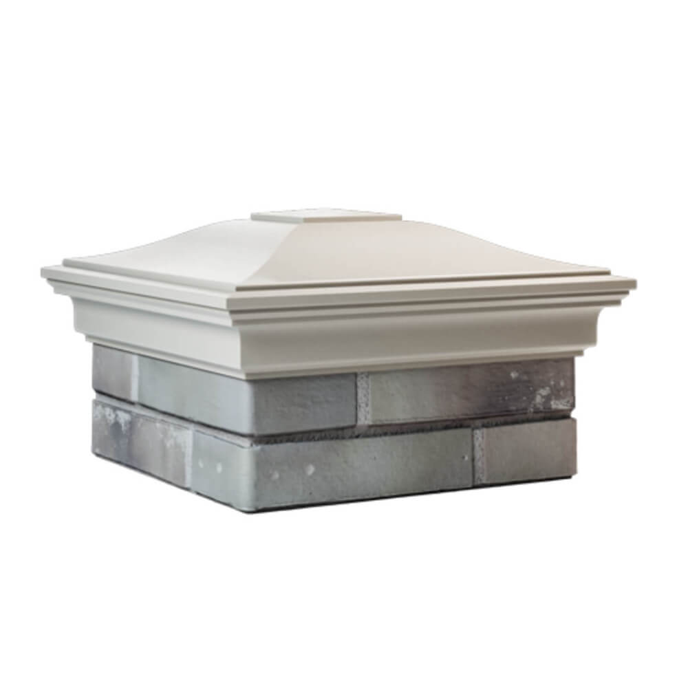 Колпак Zking Монблан Бежевый на столб 1.5х1.5 еврокирпича 0.7НФ (355х355мм) в Улан-Удэ фото