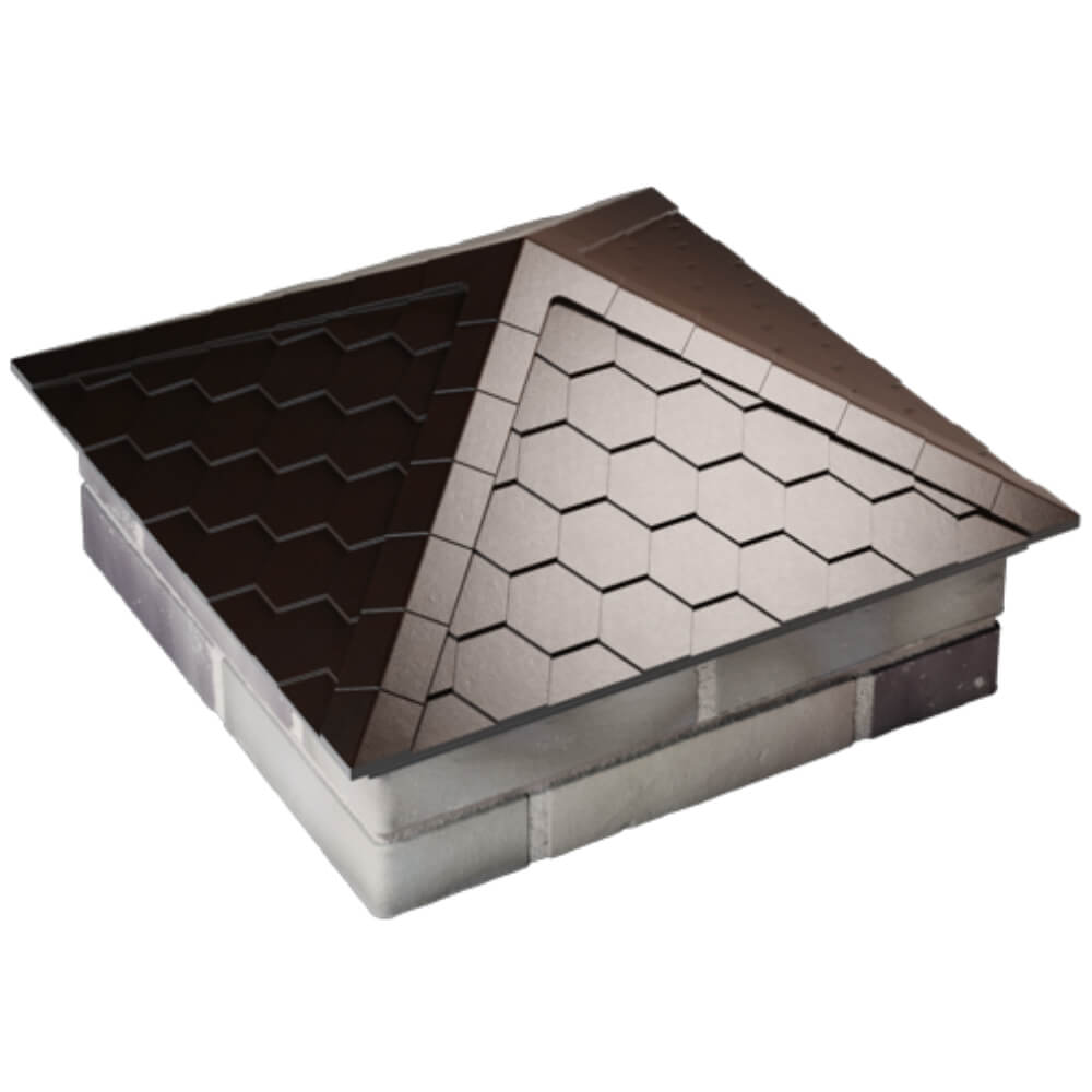 Колпак Zking Эверест Коричневый на столб 2х2 кирпича (535х535мм) Улан-Удэ фото