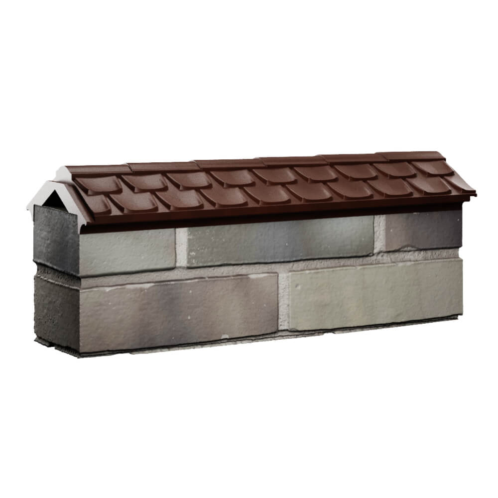 Парапет Zking Эльбрус Коричневый с посадкой на 0.5 кирпича (130мм) Улан-Удэ фото