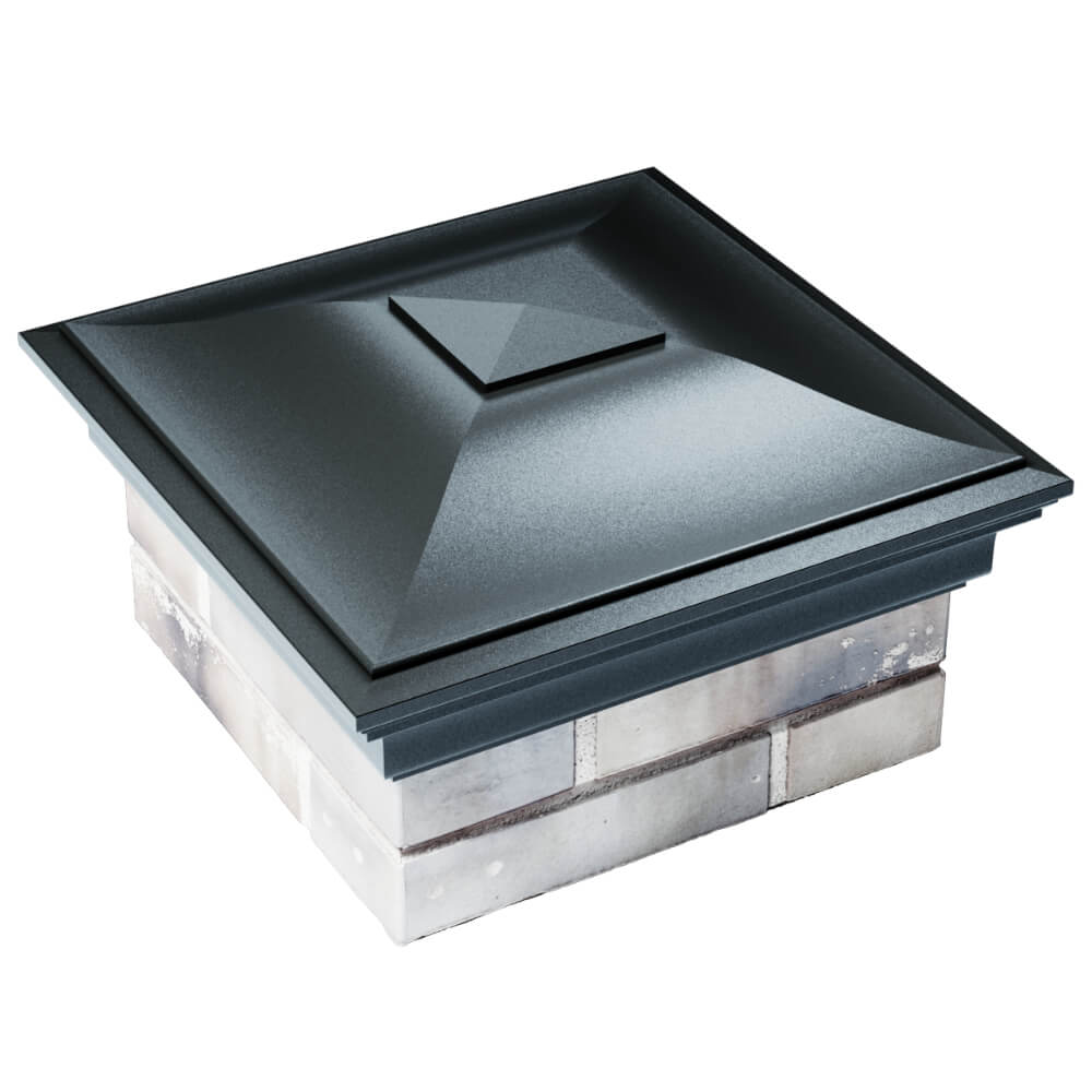 Колпак Zking Монблан Черный на столб 1.5х1.5 кирпича (385х385мм) в Улан-Удэ фото