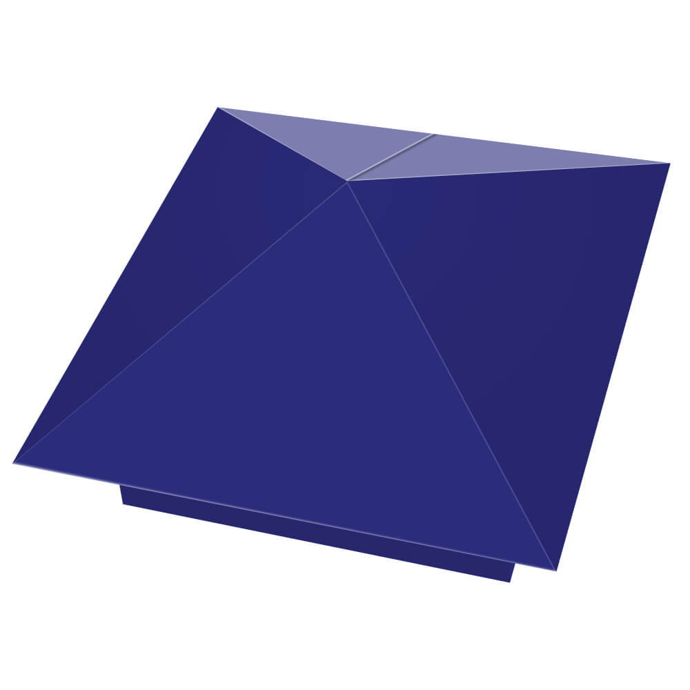 Колпак металлический 400х400мм RAL5002 Синий Ультрамарин заборный Улан-Удэ фото