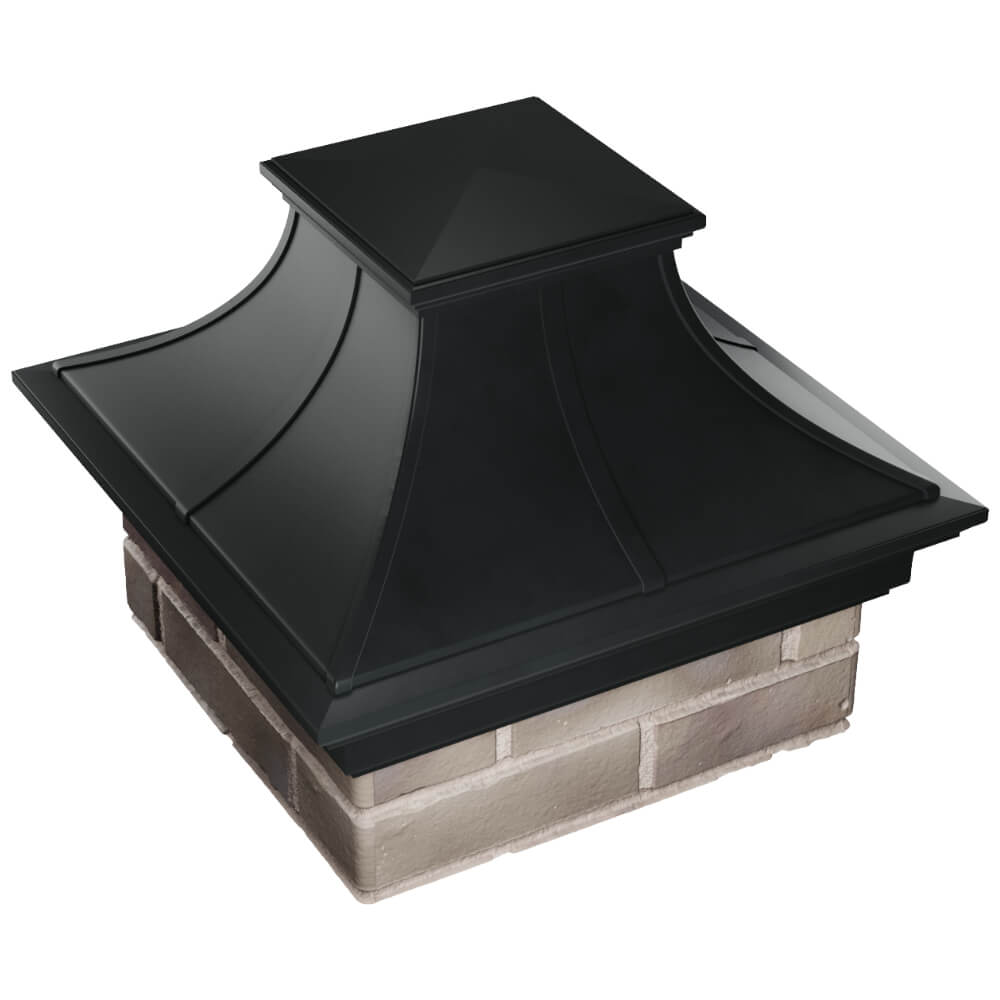 Колпак Zking Монблан Премиум Черный на столб 1.5х1.5 кирпича (385х385мм) в Улан-Удэ фото