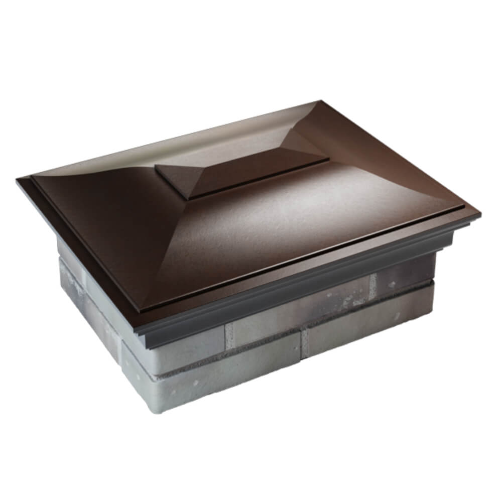 Колпак Zking Монблан Коричневый на столб 2х1.5 кирпича (515х385мм) Улан-Удэ фото