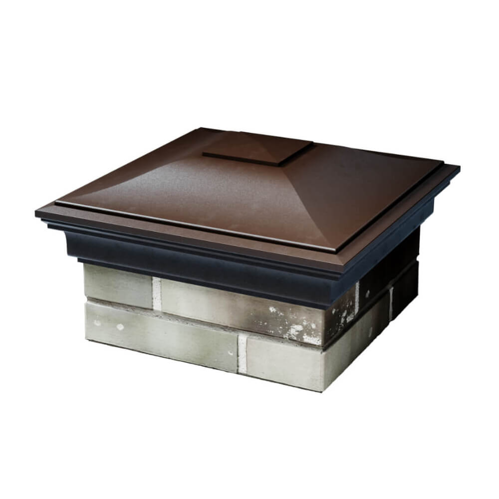 Колпак Zking Монблан Коричневый на столб 1.5х1.5 еврокирпича 0.7НФ (355х355мм) в Улан-Удэ фото