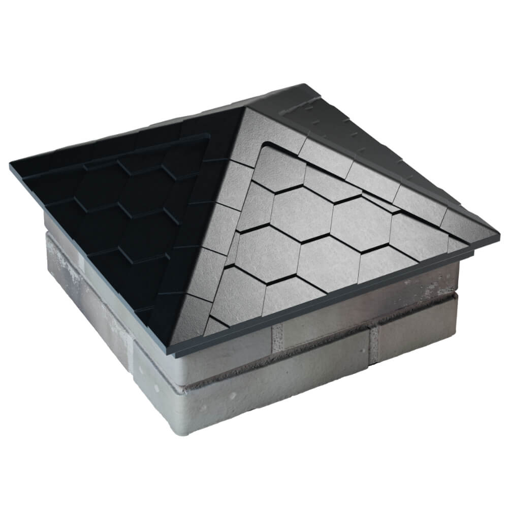 Колпак Zking Эверест Черный на столб 1.5х1.5 кирпича (390х390мм) в Улан-Удэ фото