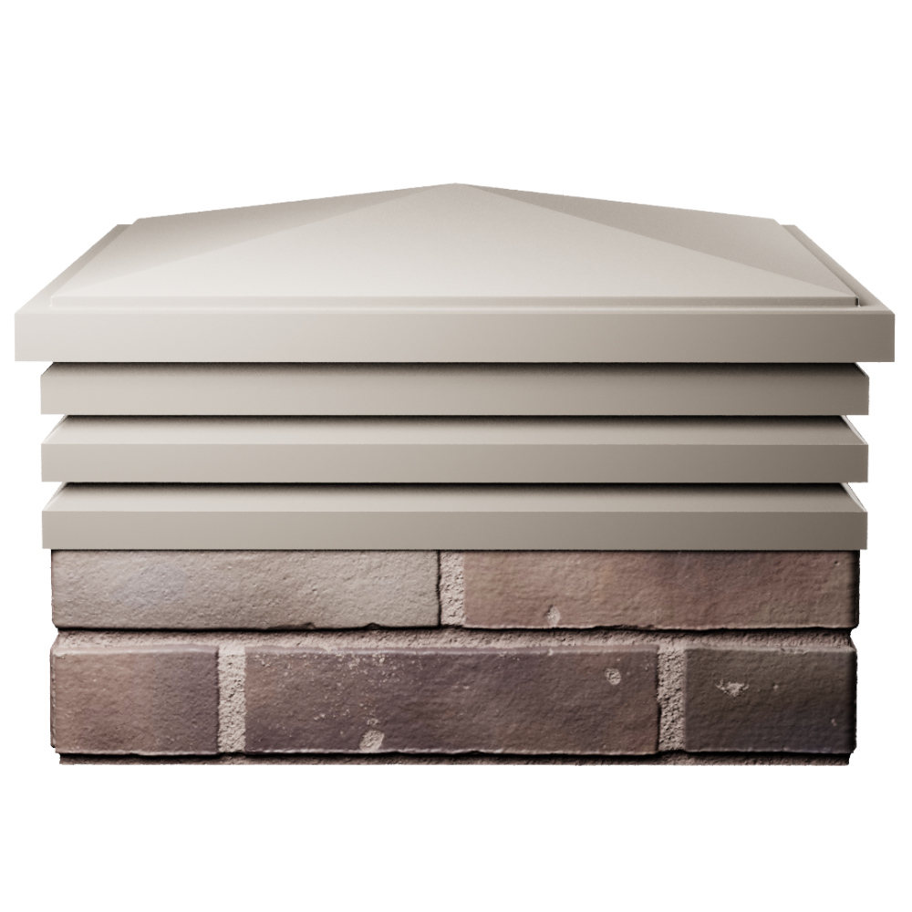 Колпак Zking Бона ХайТек Бежевый на столб 2х2 кирпича (513х513мм) Улан-Удэ фото