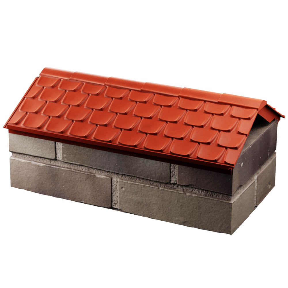 Парапет Zking Эльбрус Красный с посадкой на 1 кирпич (255мм) в Улан-Удэ фото