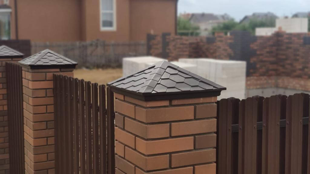 Колпак Zking Эверест Коричневый на столб 1.5х1.5 кирпича (390х390мм) в Улан-Удэ фото