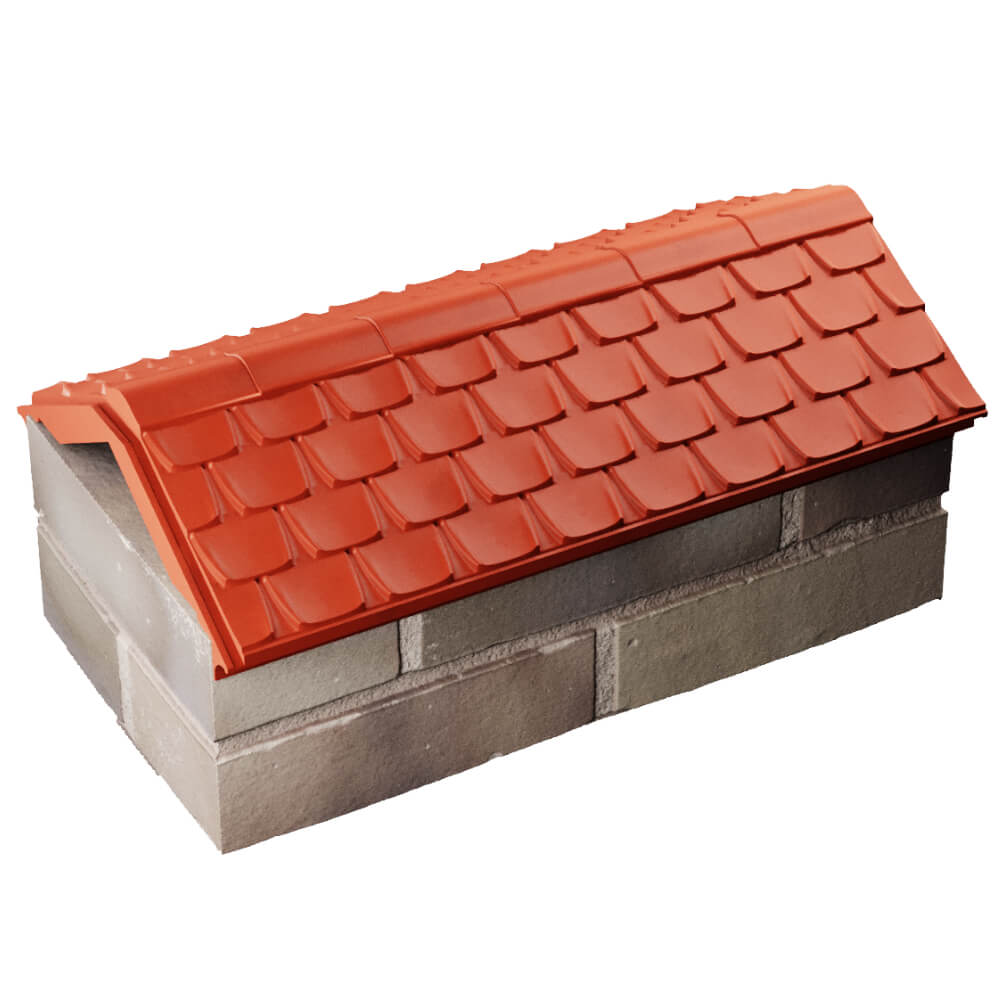Парапет Zking Эльбрус Красный с посадкой на 1 кирпич (255мм) в Улан-Удэ фото