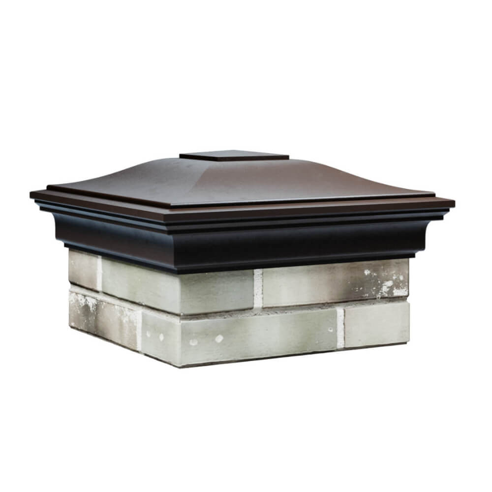 Колпак Zking Монблан Коричневый на столб 1.5х1.5 еврокирпича 0.7НФ (355х355мм) в Улан-Удэ фото