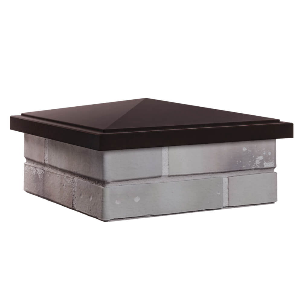 Колпак Zking БонаМоно Коричневый на столб 1.5х1.5 кирпича (385х385, 400х400мм) в Улан-Удэ фото