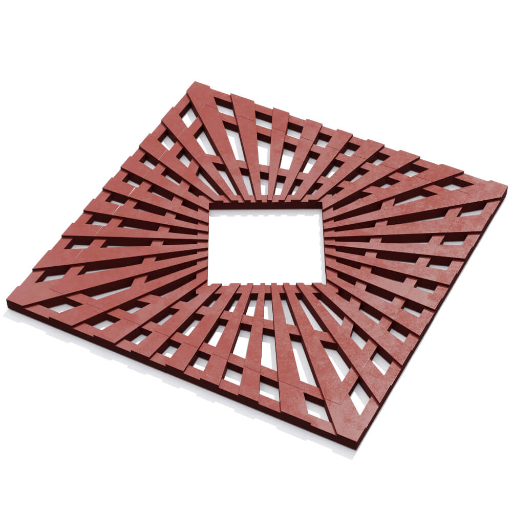 Приствольная решетка для дерева ZKING ATMOSPHERE 1.2х1.2м Красная в Улан-Удэ фото