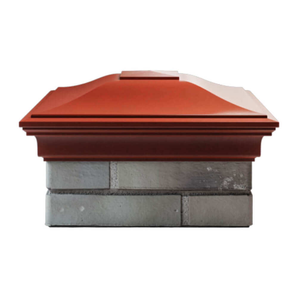 Колпак Zking Монблан Красный на столб 1.5х1.5 еврокирпича 0.7НФ (355х355мм) Улан-Удэ фото
