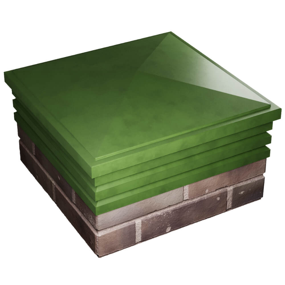 Колпак Zking Бона ХайТек Зеленый на столб 2х2 кирпича (513х513мм) в Улан-Удэ фото