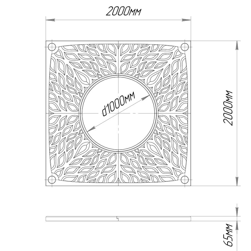 Приствольная решетка для дерева ZKING CRUST 2х2м Черная в Улан-Удэ фото