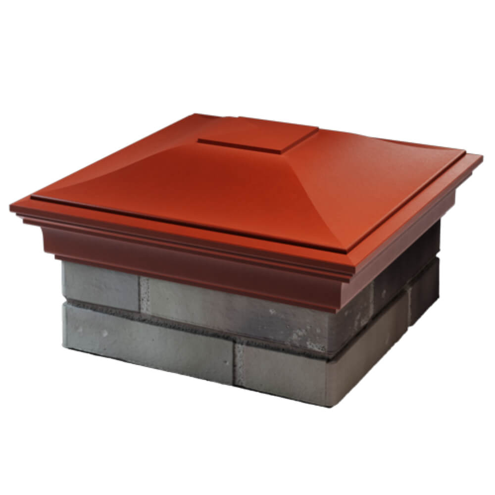 Колпак Zking Монблан Красный на столб 1.5х1.5 кирпича (385х385мм) в Улан-Удэ фото