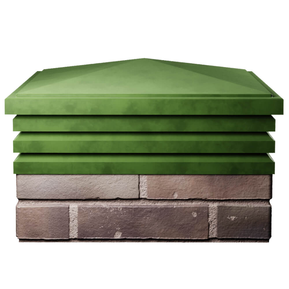 Колпак Zking Бона ХайТек Зеленый на столб 2х2 кирпича (513х513мм) Улан-Удэ фото