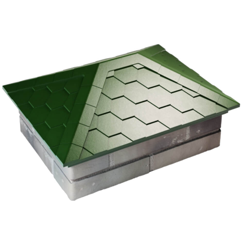 Колпак Zking Эверест Зеленый на столб 2х1.5 кирпича (520х390мм) Улан-Удэ фото