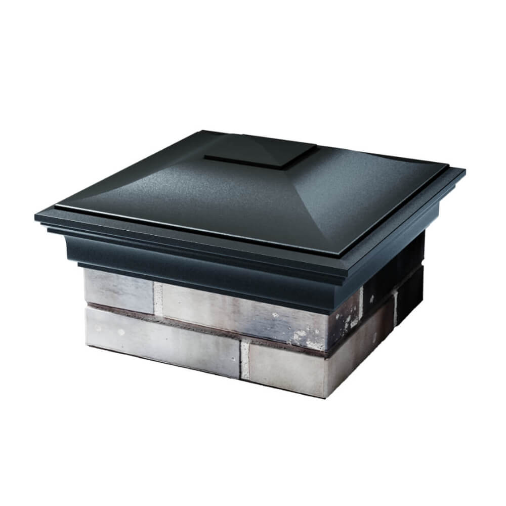 Колпак Zking Монблан Черный на столб 1.5х1.5 еврокирпича 0.7НФ (355х355мм) в Улан-Удэ фото