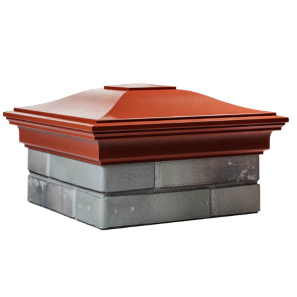 Колпак Zking Монблан Красный на столб 1.5х1.5 кирпича (385х385мм) в Улан-Удэ фото